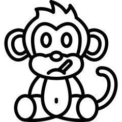 Measure Apes Thermometer Icon