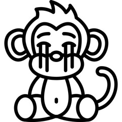 Apes With Loudly Crying Icon