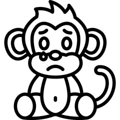 Apes With Sad Relieved Icon