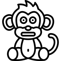 Fototapeta premium Flushed Apes Icon