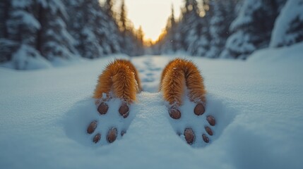 Winter Wonderland Paws: A Dog's Snowy Adventure