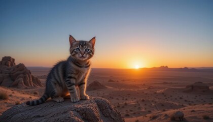  Sun Baked Scowl A Feline Frump in the Face of a Beautiful Desert
