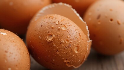  Eggshell Detail Rustic Breakfast Element in Sharp Focus