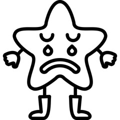Crying Star Icon