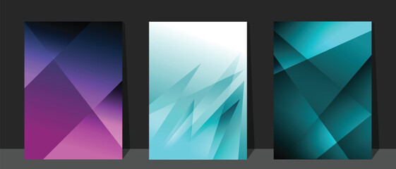 Fototapeta premium Modern cover vector design. Cover in A4 size with color gradation.