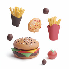 Bold and Playful 3D Food Icons for Marketing