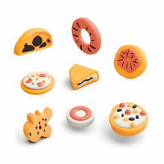 Bold and Playful 3D Food Icons for Marketing