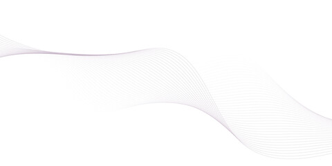 Abstract Black smooth wave on a white background. Dynamic sound wave. Design element. Vector illustration.