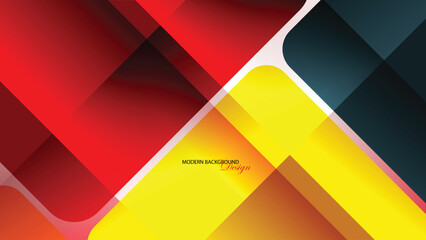 Obraz premium Modern background design with color gradation. Red and blue geometric background. Suit for banner, backdrop, invitation, brochure, poster, card, invitation, etc