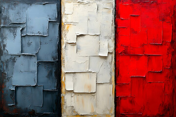 Naklejka premium Abstract three panel art