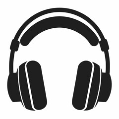 headphones icon on white background