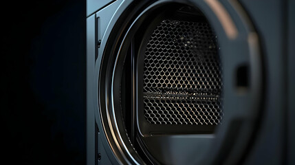 Close Up Of Modern Black Dryer Detail