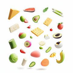 High-Resolution 3D Food Icon Set for UI Designers