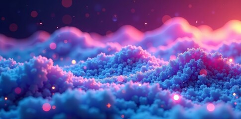 Vibrant pastel neon holographic waves with shimmering effects, colors, waves, vector