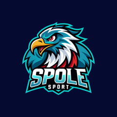 Eagle mascot sport logo design. Eagle bird mascot vector illustration logo