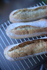 Baking homemade baguette is a relaxing time for me.