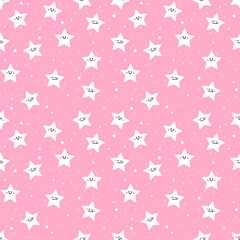 seamless pattern with hand drawn Stars.
