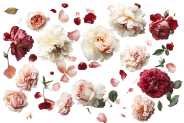 Floral Petals Artwork on transparent background