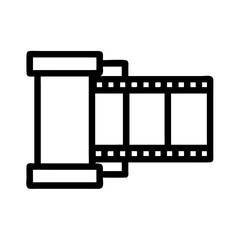 Film Roll with Perforated Edges Icon Design