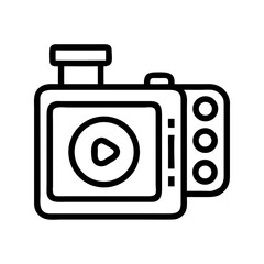 Digital Camera with Video Playback Icon Design