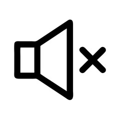 Mute Speaker Icon with Cross Symbol Icon Design
