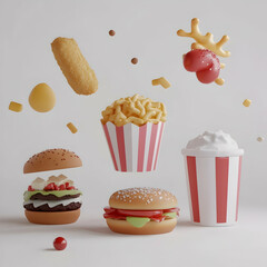 Sweet and Savory 3D Food Icons Collection