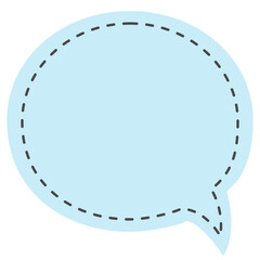 School dot speech bubbles on blue background, Vector of comic book doodle, thinking, exploding shape, conversation bubble