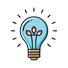 light bulb icon, light bulb vector illustration-simple illustration of light bulb, perfect for light bulb logos and icons