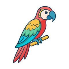 macaw icon, macaw vector illustration-simple illustration of macaw, perfect for macaw logos and icons