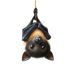 Small flying fox pup cartoon