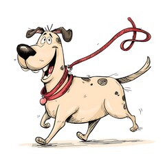 Professional dog walker with multiple leashes