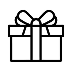 Gift Box with Ribbon Bow Icon Design