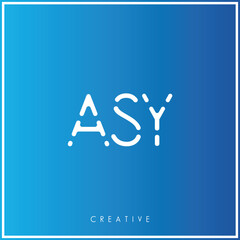 ASY Creative Latter Logo Design. By Custom Branding Logo. Creative Logo Design. Logo Template. Vector illustration. Modern Design. Monogram Design