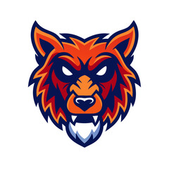 Obraz premium This is a bold and fierce animal mascot logo—perfect for sports teams, clubs, gaming avatars, or merchandise branding.