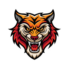 Fototapeta premium This is a bold and fierce animal mascot logo—perfect for sports teams, clubs, gaming avatars, or merchandise branding.