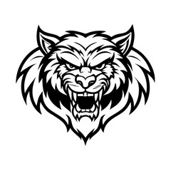 Fototapeta premium This is a bold and fierce animal mascot logo—perfect for sports teams, clubs, gaming avatars, or merchandise branding.