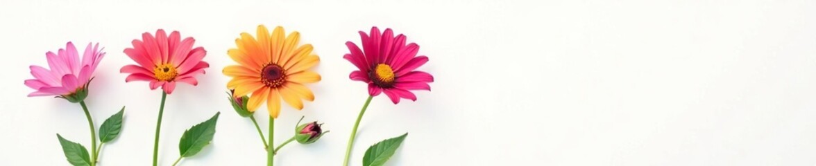 Fototapeta premium A single flower blooms isolated from the rest, bloom, isolation