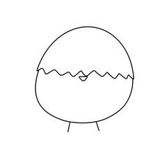 A cartoon drawing of a bird with its head cut off