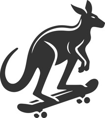 Vector silhouette of a kangaroo