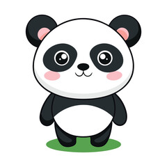 Naklejka premium Cute panda cartoon vector isolated on white background,