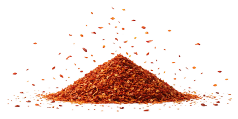 Flying Spicy Red Chili Flakes with Dry Crushed Paprika Isolated on Transparent Background

Exploding Hot Red Pepper Flakes and Paprika Pile on White with Clipping Path