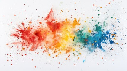 Fototapeta premium Vibrant watercolor splashes of red and yellow create an abstract, colorful grunge texture
