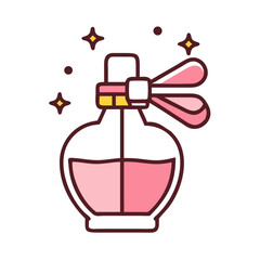 Perfume Bottle with Gift Bow Icon Design