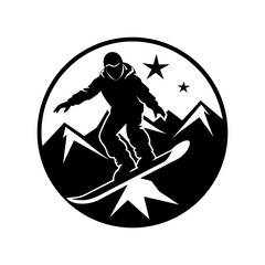 Snowboard Silhouette vector illustration