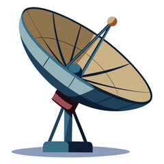 large-satellite-dish vector image on-a-white-background