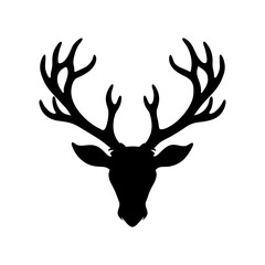 Reindeer Antlers Silhouette vector illustration