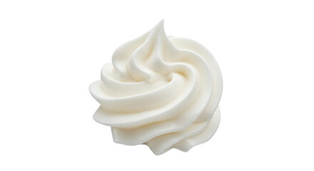 Delicious swirl of fresh whipped cream, a perfect topping for any dessert. The creamy texture and light color beckon taste and indulgence