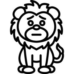 Eyebrows Lion Icon