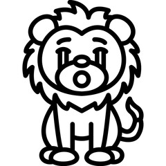 Loudly Crying Lion Icon