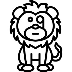 Monocle Lion Icon